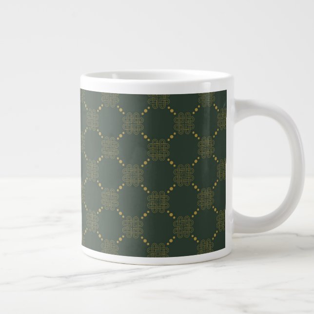 Taza De Café Gigante Patrón de nudo celta (Derecha)