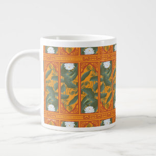 Taza De Café Gigante Patrón de panel botánico de puesta de sol - El Lot