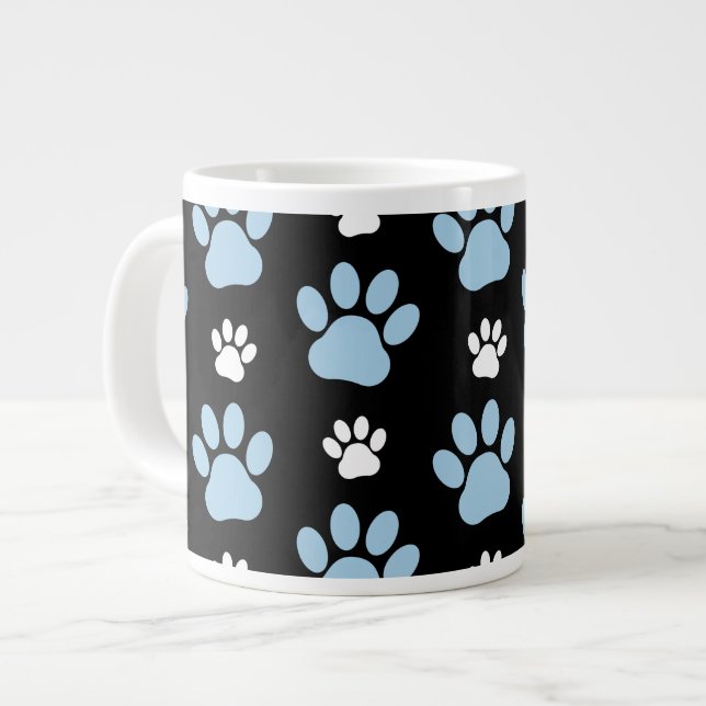 Taza De Café Gigante Patrón De Patas, Patas Azules, Patas De Perro, Pat (Izquierda)