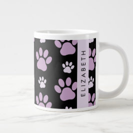Taza De Café Gigante Patrón De Patas, Patas De Lilac, Perros, Tu Nombre