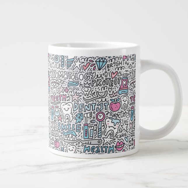Taza De Café Gigante Patrón de Personalizado dental (Derecha)