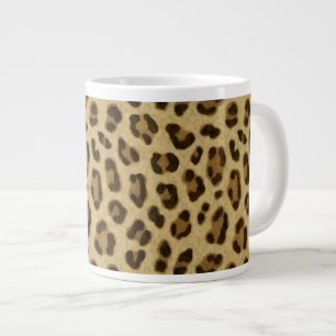 Taza De Café Gigante Patrón de piel de impresión de animales leopardo