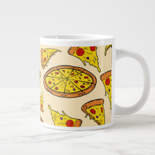 Taza De Café Gigante Patrón de pizza de queso en fusión