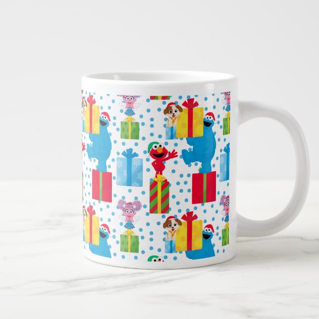 Taza De Café Gigante Patrón de presentación navideña de Plaza Sésamo (Derecha)