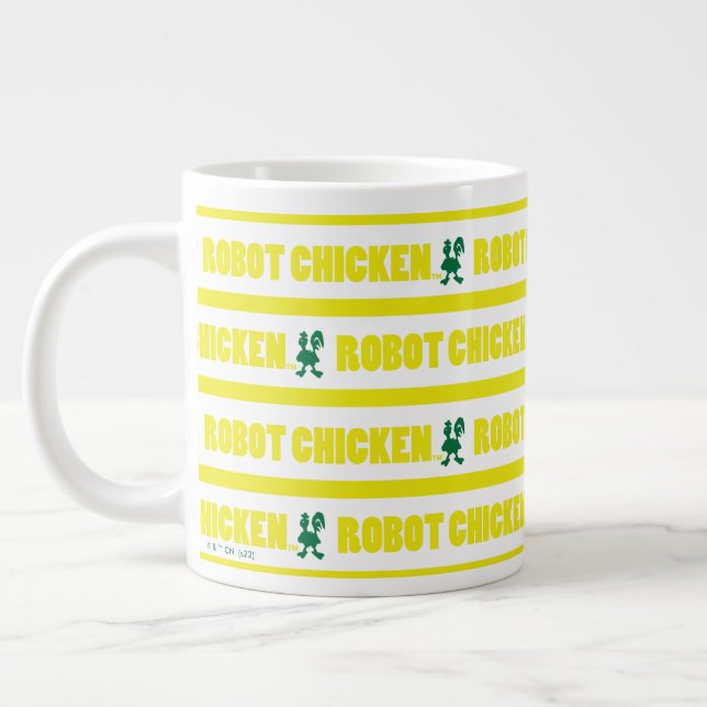 Taza De Café Gigante Patrón de rayas de pollo (Izquierda)