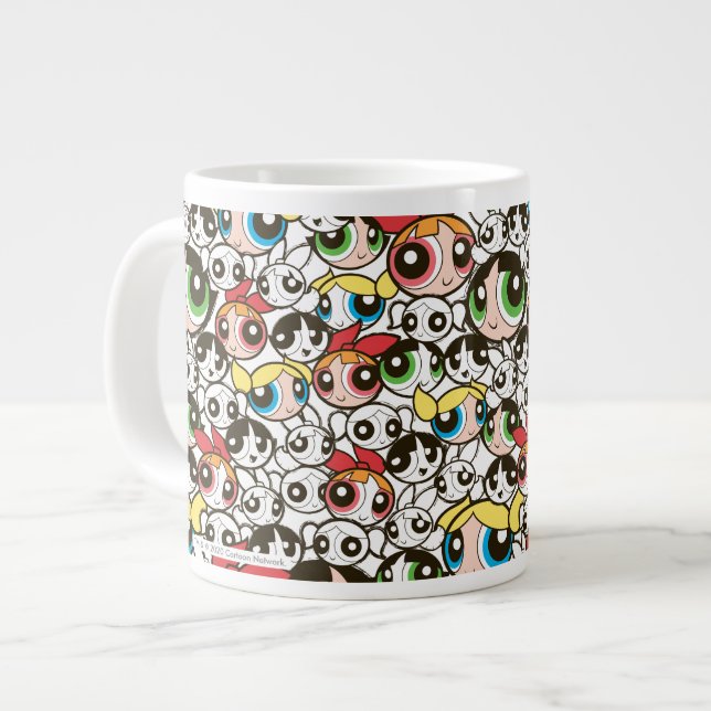 Taza De Café Gigante Patrón de rostro de Chicas poderosos (Izquierda)