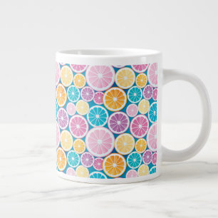 Taza De Café Gigante Patrón de sectores cítricos