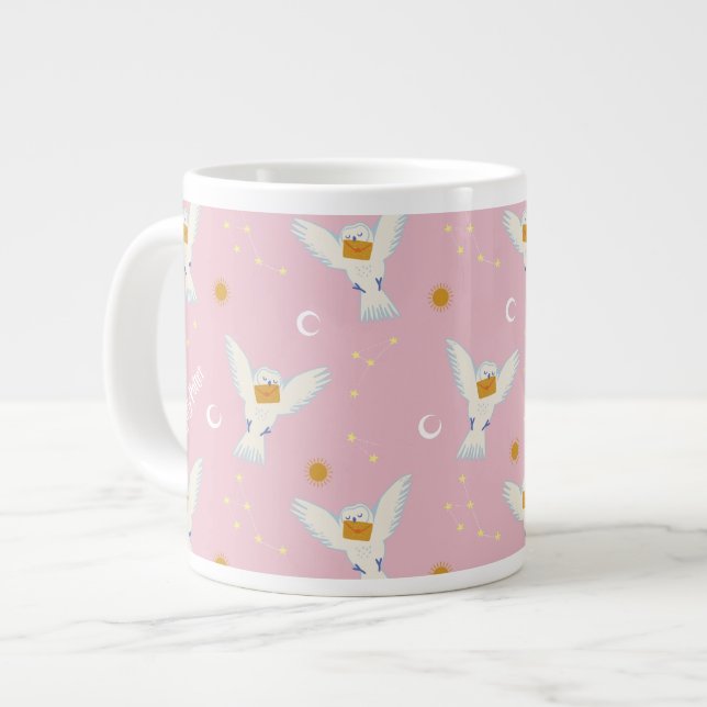 Taza De Café Gigante Patrón de solsticio Hedwig Pink (Izquierda)