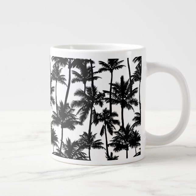 Taza De Café Gigante Patrón de sombra de árbol de palma (Derecha)