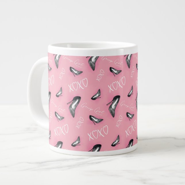 Taza De Café Gigante Patrón de tacones altos de Chica Gossip (Izquierda)