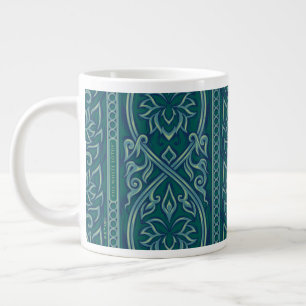 Taza De Café Gigante Patrón de Tapiz Emerald Lotus - El Lotus blanco