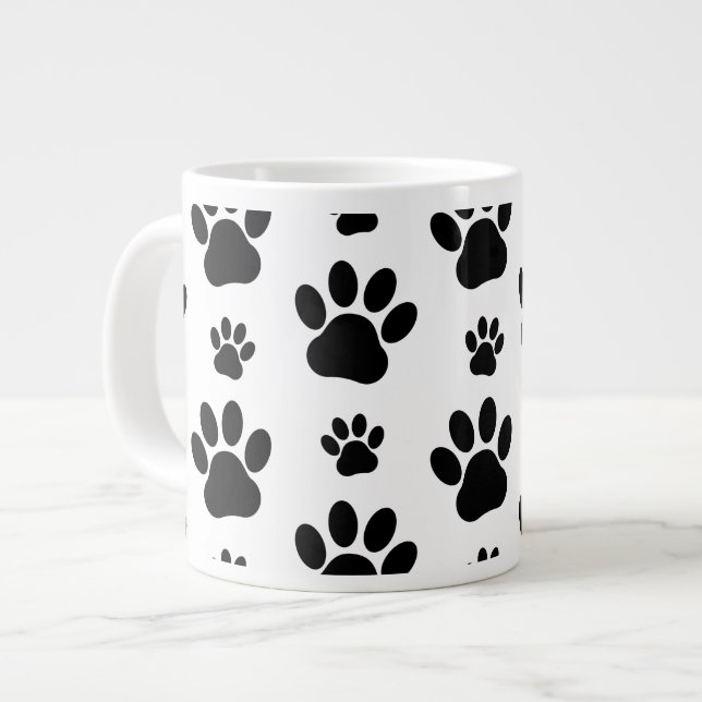 Taza De Café Gigante Patrón de traza, trineos de perro, pinturas de tra (Izquierda)