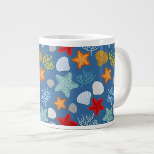Taza De Café Gigante Patrón de vida submarino