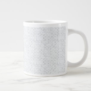 Taza De Café Gigante Patrón Escolar Minimalista Elegante