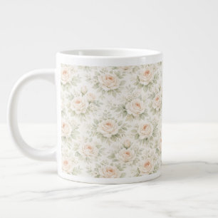 Taza De Café Gigante Patrón floral nupcial