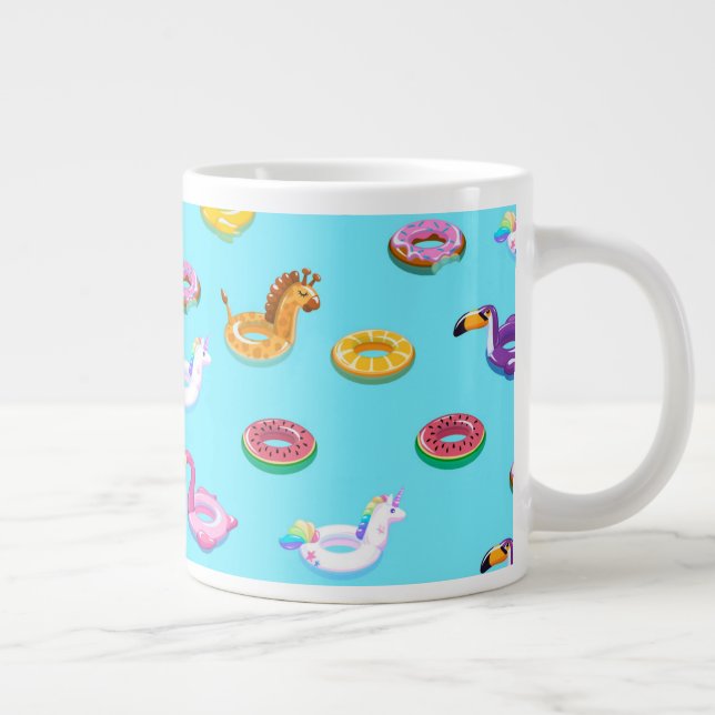 Taza De Café Gigante Patrón flotante de la piscina de verano (Derecha)
