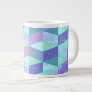 Taza De Café Gigante Patrón geométrico de cubos a triángulos