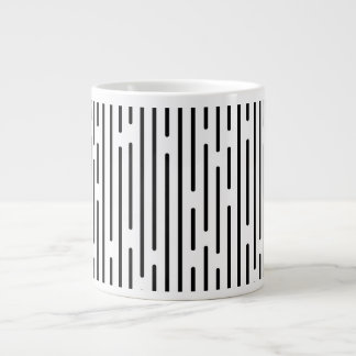 Taza De Café Gigante Patrón geométrico de línea negra