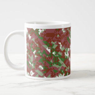 Taza De Café Gigante Patrón geométrico ecléctico de Navidad retro mod