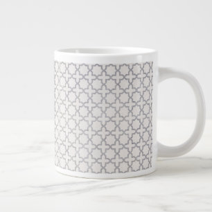 Taza De Café Gigante Patrón geométrico islámico beige