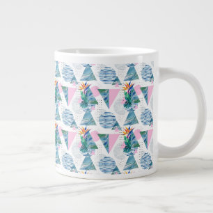Taza De Café Gigante Patrón geométrico tropical