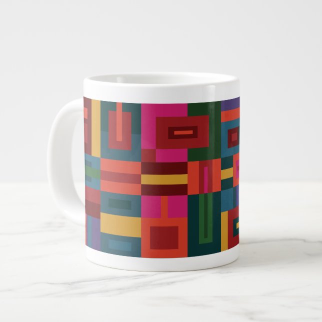 Taza De Café Gigante Patrón Jumbo Log Cabin Quilt (Izquierda)