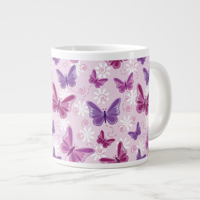 Taza De Café Gigante patrón mariposa 2 (Derecha)