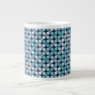 Taza De Café Gigante Patrón metabólico azul