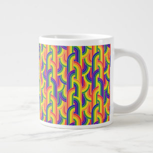 Taza De Café Gigante Patrón moderno arco iris