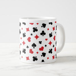 Taza De Café Gigante Patrón moderno de palos de cartas de juego