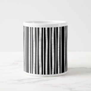 Taza De Café Gigante Patrón Moderno de Rayas Verticales