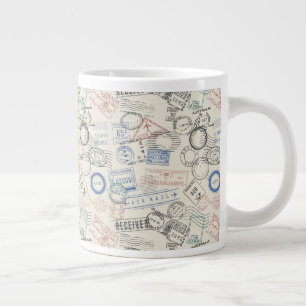 Taza De Café Gigante Patrón mundial de sellos postales