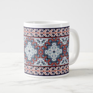 Taza De Café Gigante Patrón Navajo de indios nativos americanos
