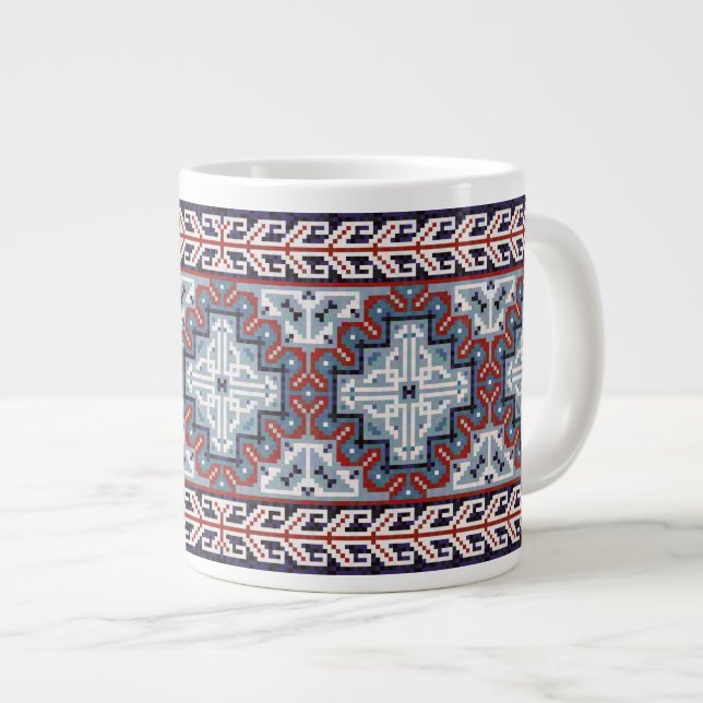 Taza De Café Gigante Patrón Navajo de indios nativos americanos (Derecha)
