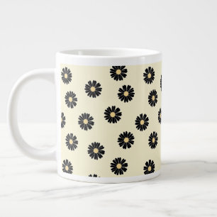 Taza De Café Gigante Patrón negro de margarita