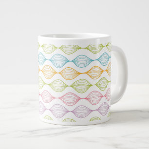 Taza De Café Gigante Patrón ogo horizontal colorido