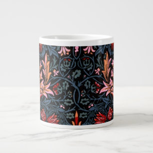 Taza De Café Gigante Patrón oscuro de William Morris Snakeshead