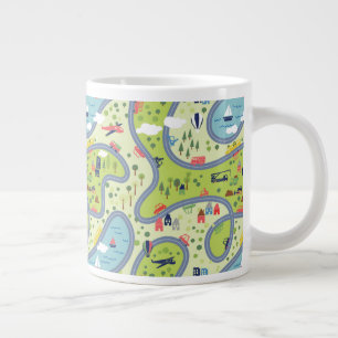 Taza De Café Gigante Patrón paisajístico Kids Roadtrip