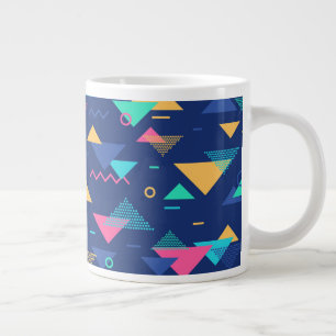 Taza De Café Gigante Patrón retro de los años 80