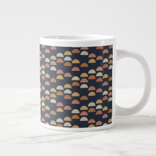 Taza De Café Gigante Patrón semicírculo geométrico