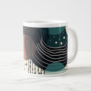 Taza De Café Gigante Patrón sin soldadura mínimo abstracto - Geométrico
