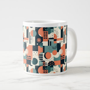 Taza De Café Gigante Patrón sin soldadura mínimo abstracto - Geométrico