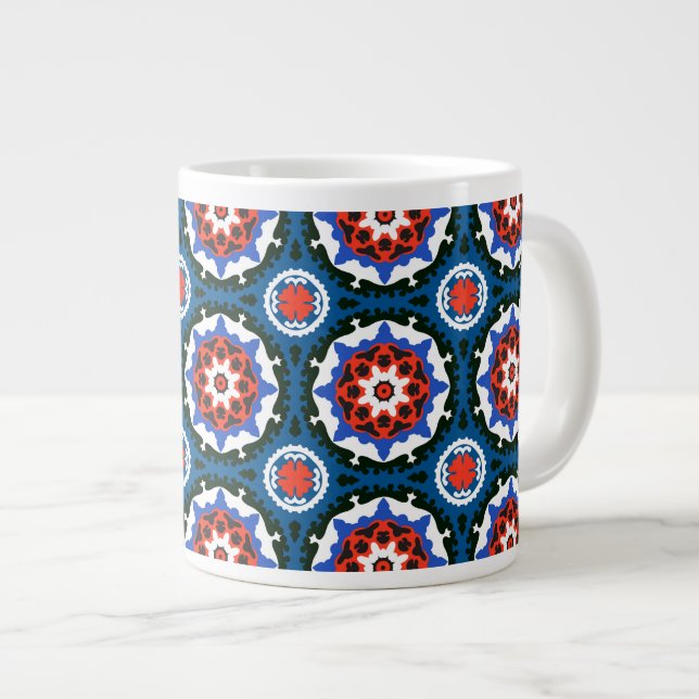 Taza De Café Gigante Patrón Suzani con ornamento audaz (Derecha)