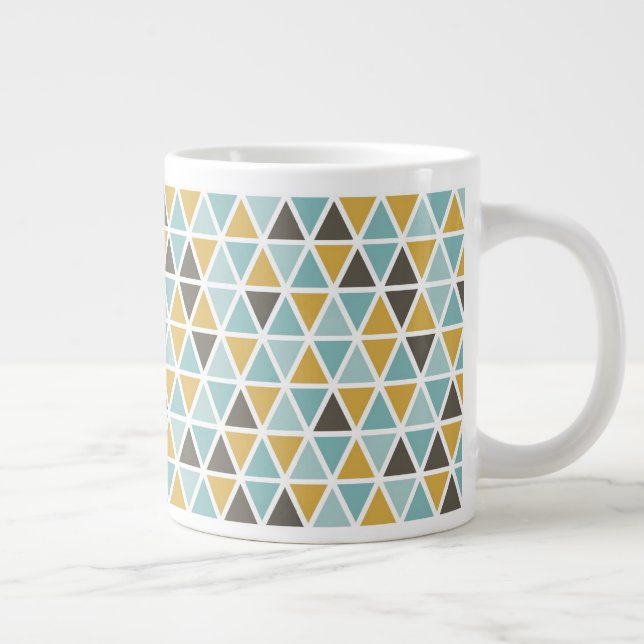 Taza De Café Gigante Patrón triángulo geométrico (Derecha)