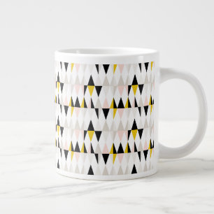 Taza De Café Gigante Patrón triángulo geométrico dividido