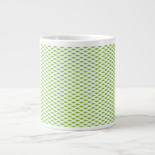 Taza De Café Gigante Patrón verde académico para el éxito