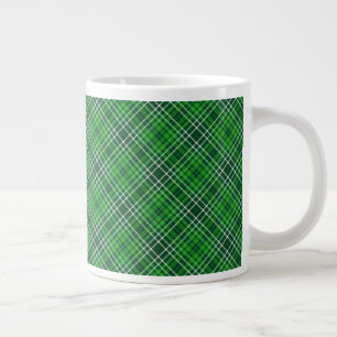 Taza De Café Gigante Patrón verde oscuro y verde vegetal