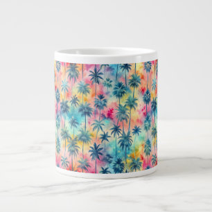 Taza De Café Gigante Pattern Tie Dye Palms