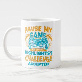 Taza De Café Gigante Pausa Mi Reto de Juego Deportes Gaming