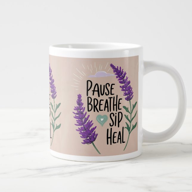 Taza De Café Gigante ✨ Pausar respiración - saborear | Diseño (Derecha)